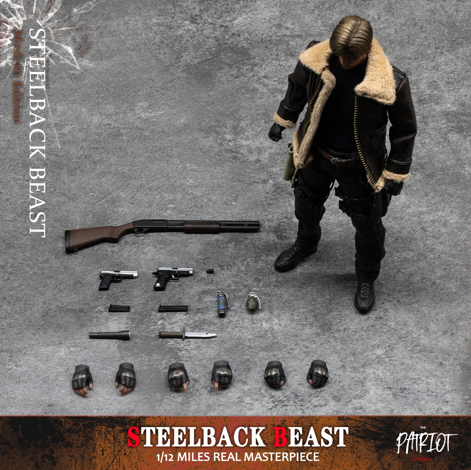 Pre-order Patriot Studio Leon S Kennedy STEELBACK BEAST Multiple Accessories 6-inch Action Figures Gift Collection