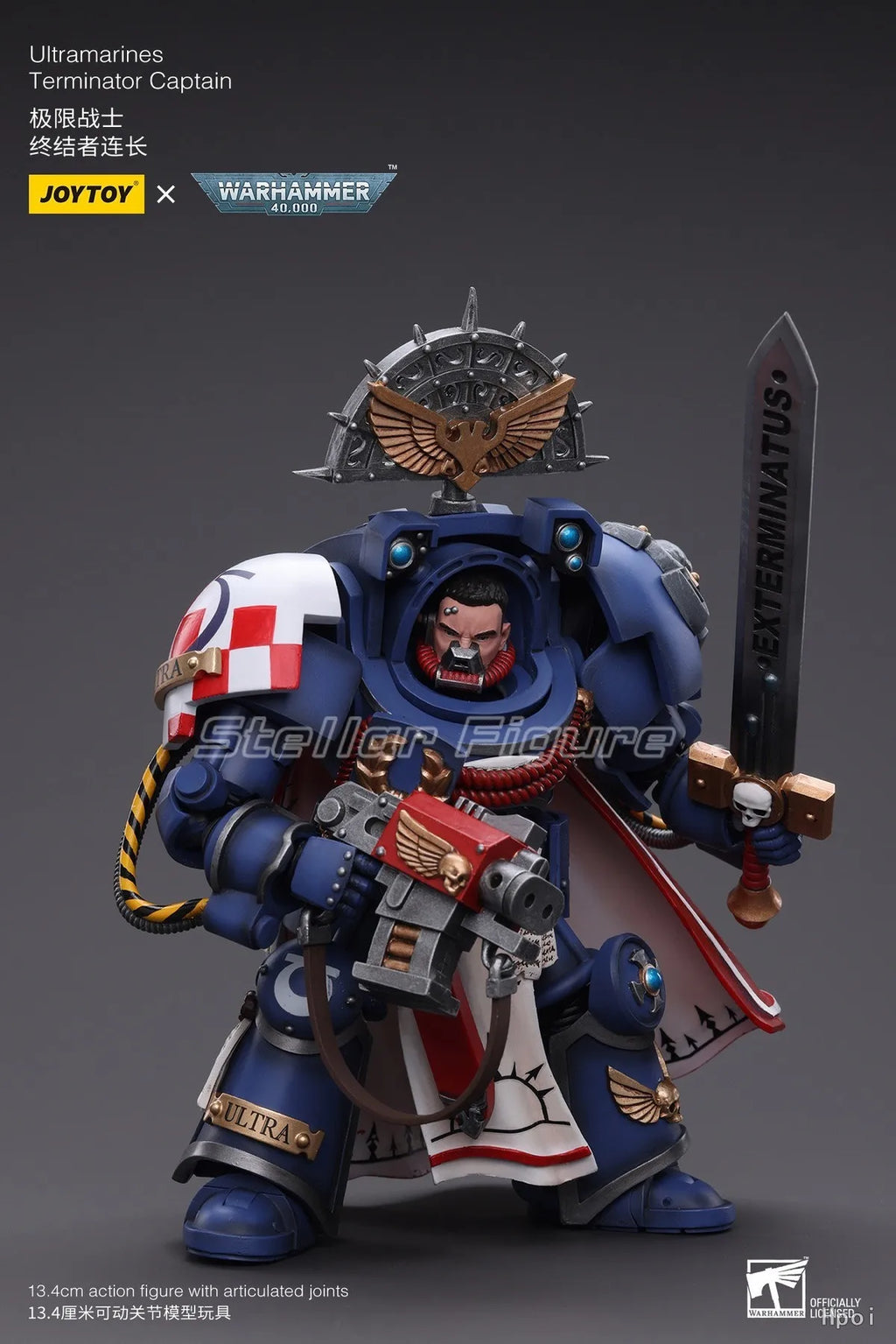 【SF】JOYTOY Warhammer 40K  Action Figure Ultramarines Terminator Captain Model Toys Gifts Collection Ornaments
