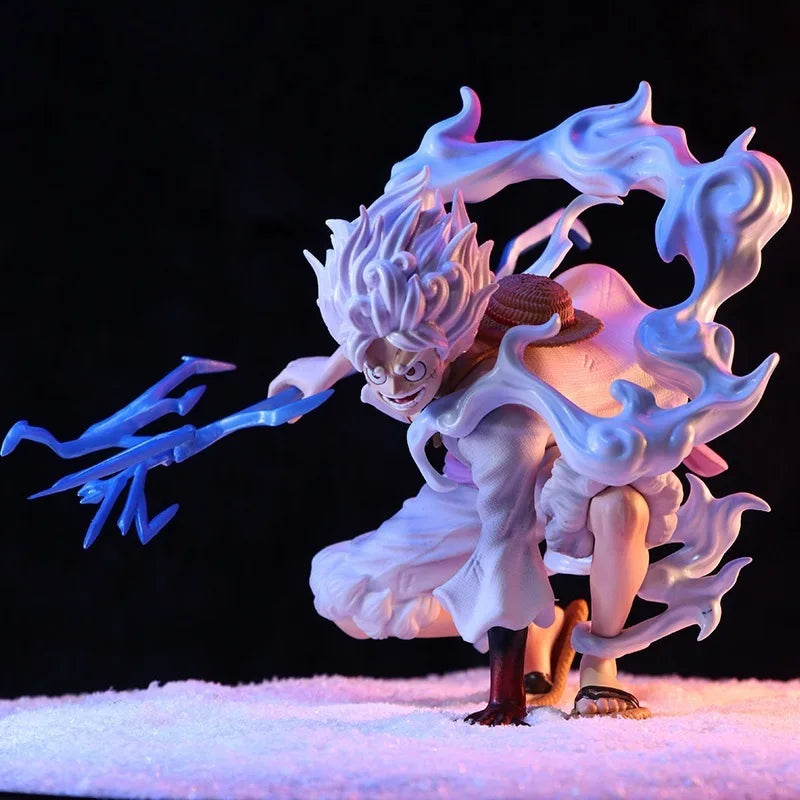19cm Anime Luffy One Piece Gear 5 Action Figure Nika Sun God Pvc Collectible Gk Statue Model Decoration Toy For Fans