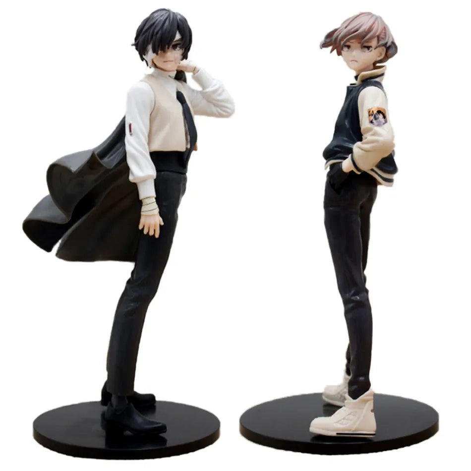 22cm bungou dogs vagrants anime figure youth dazai osamu action figure nakahara chuuya statuette pvc collection model doll toys