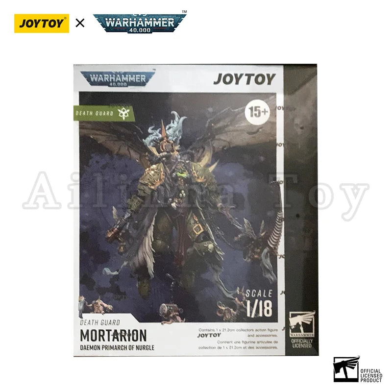 JOYTOY 1/18 Action Figure 40K Mortarion,Daemon Primarch of Nurgle with Ancient weapons 'The Lantern' and 'Silence'
