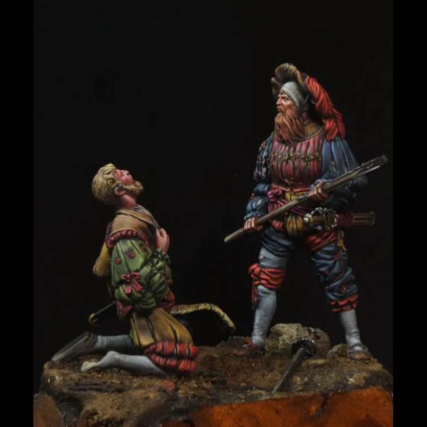 Harzsoldat 1/24 alter Fantasiemann Landsknechte Streitkrieger Modell Unmontiert Unbemalt Figur Bausatz