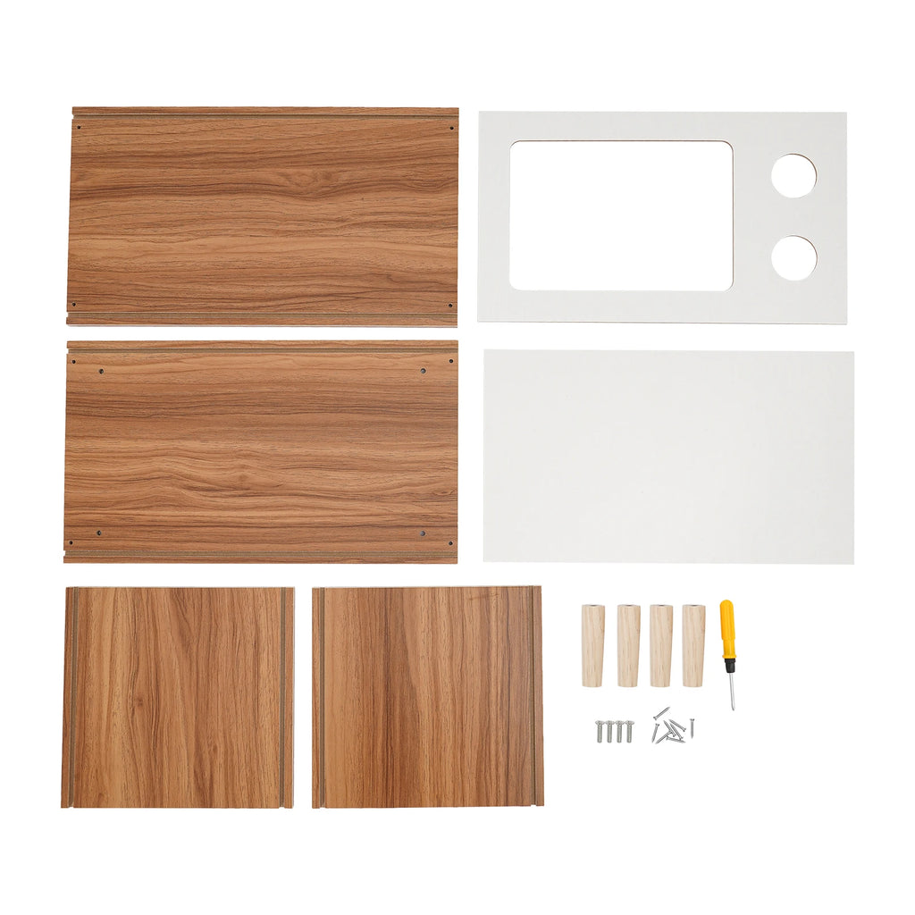 Cat House Wooden TV-Shaped Cat Bed 165.35lbs Load-Capacity Wear-Resistant Odorless 50*29*40cm Cat Condo for Small Pet