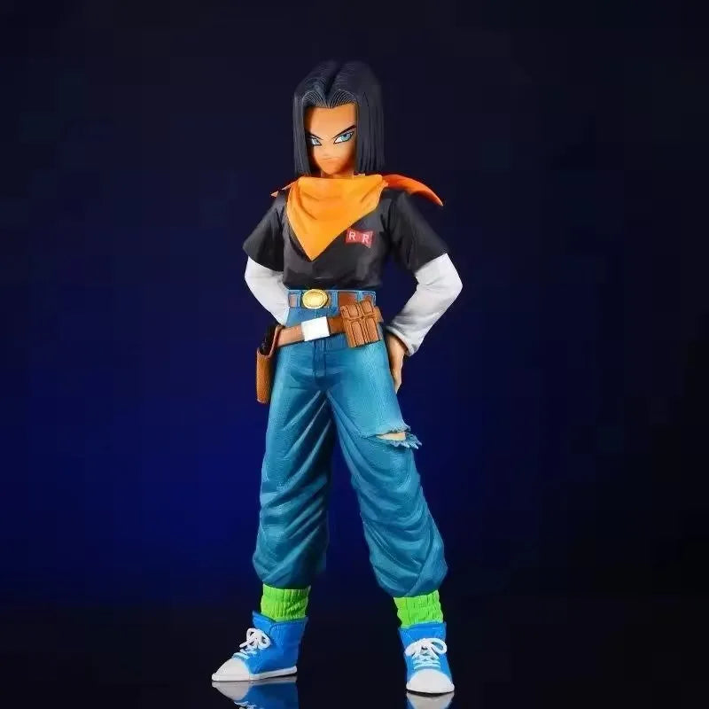24CM Аниме Dragon Ball Z Android 17 18 Фигура Android 18 PVC екшън фигурки Колекция Модел играчки за деца Коледен подарък