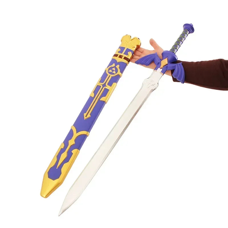 The Hyrule Fantasy Weapon Zeldas Master Sword Hylian Shield 80cm Game Periphery PU Samurai Sword Weapon Model Cosplay Gifts Toys