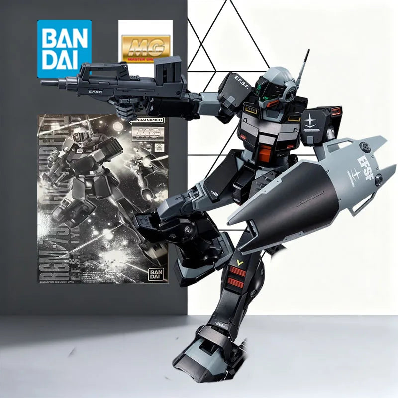 BANDAI GUNDAM MG 1/100 GM Sniper II PB Model Kit Official Gundam IP Action Figure Assembly Toy with Foam Box Packaging