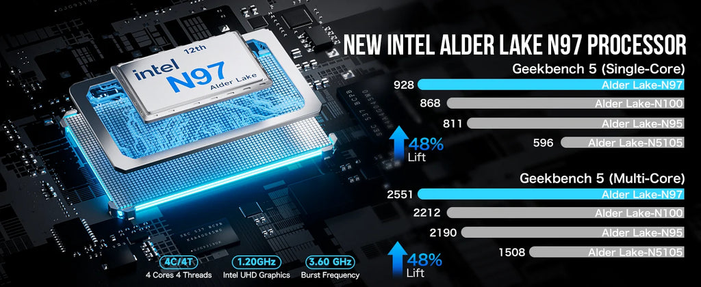 GMKtec G5 n97 mini pc Intel 12th N97 Windows 11 Pro Desktop DDR5 4800MT/s M.2 2242 SATA WiFi5 BT4.2 Protable diy gaming computer