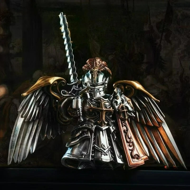 Paladin Magnetic Detachable Metal Figurine Desktop Decoration Copper Pendant Handle Figurine small gifts and souvenirs