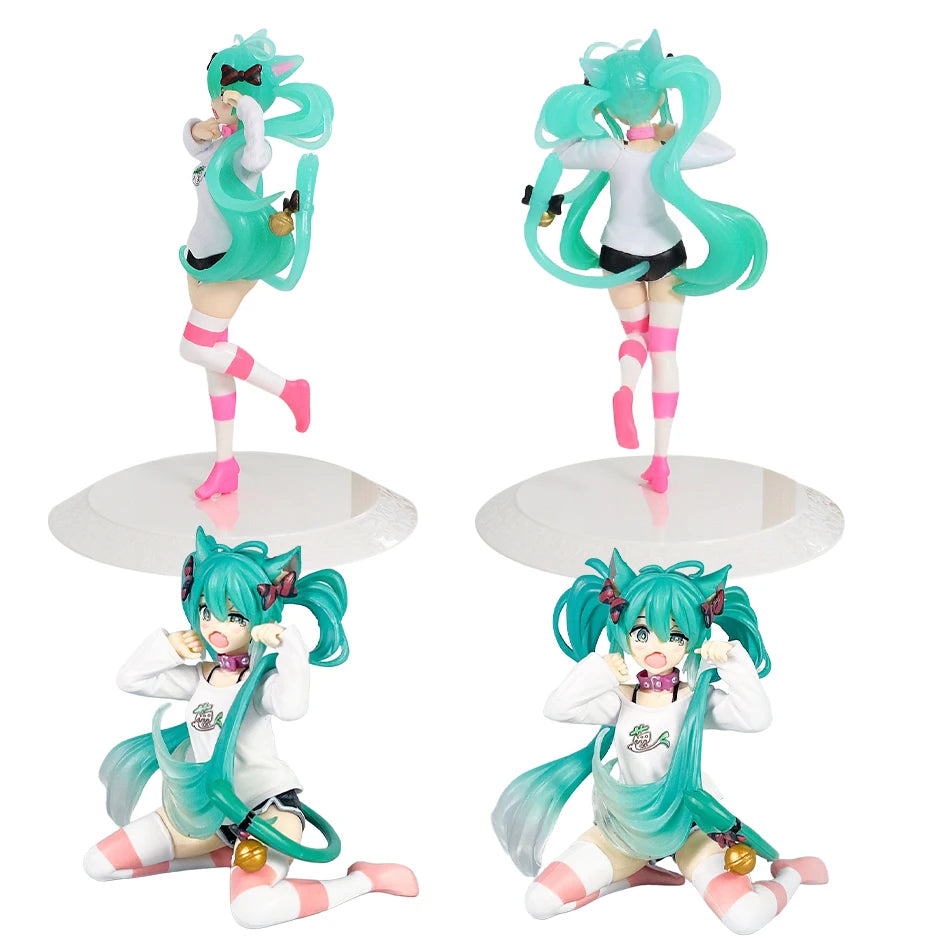 21 cm Sexy Girl Miku Anime Figur Mode Subclture Miku Actionfigur Weihnachtsgeschenk PVC Sammlung Modell Puppenspielzeug