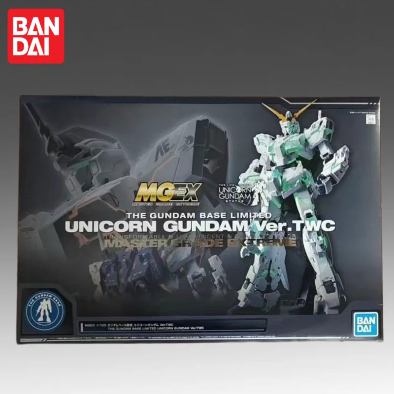 In Stock Bandai Original Mgex 1/100 Mgex-gundam Unicorn Gundam Action Figure Model Doll Brand New Boxed Anime Characters Toys