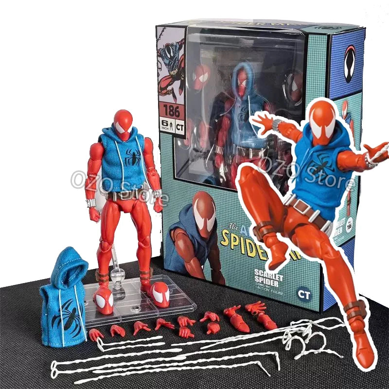 In Stock Ct Toys Spiderman Mafex 143 Ben Reilly Comic Ver The Amazing Spider-Man 001 Anime Action Figure Figurine Toys Kids Gift