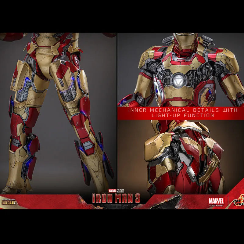 Genuine HT Iron Man Mark 42 2.0 Alloy Action Figure MMS759D66 Deluxe Special Edition Marvel Collectible Model For Collectors