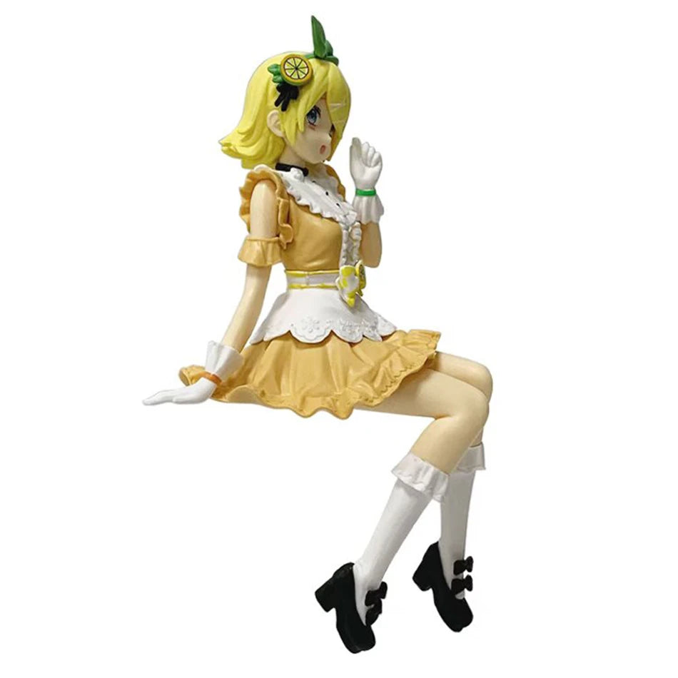 Anime Kagamine Rin Hatsune Miku Citrus Kagamine Rin PVC 15cm Anime Action Figures Desktop Accessories Model Collection Toy Gift