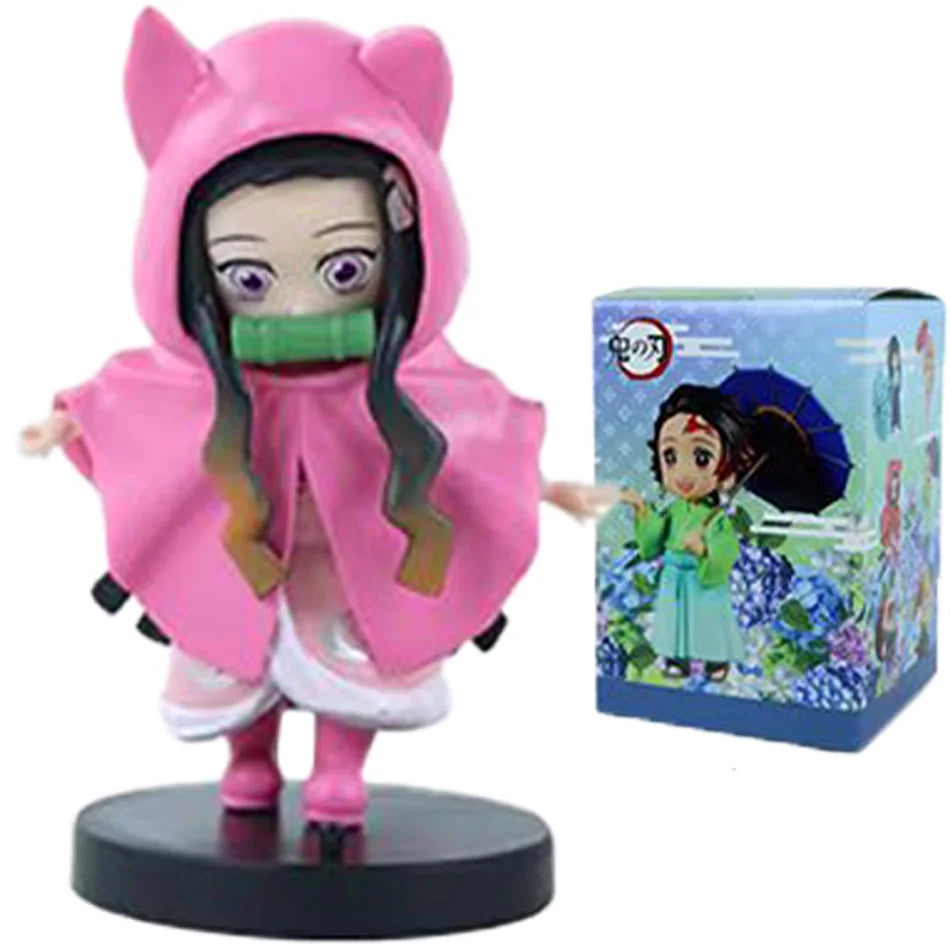 Demon Slayer Tanjiro Kamado Nezuko Anime Cartoon Figure Blind Box Creative Personalized Statue Model Ornament Surprise Gifts Box