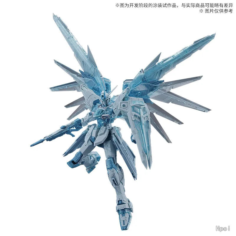 In Stock Genuine Bandai Gundam Model Kit MG 1/100 Freedom Gundam 2.0 Clear Blue Anime Action Figure Collection Assembly Model