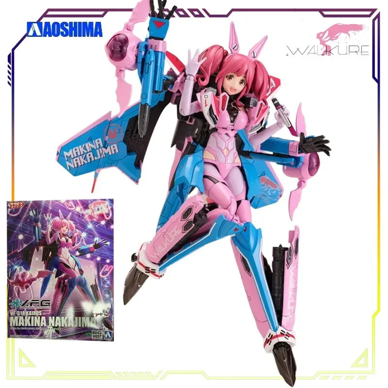 Spot Supply AOSHIMA Original ACKF V.F.G VF-31J Macross Collectible Assembly Model Kit Action Figure Toys Gifts for Boys