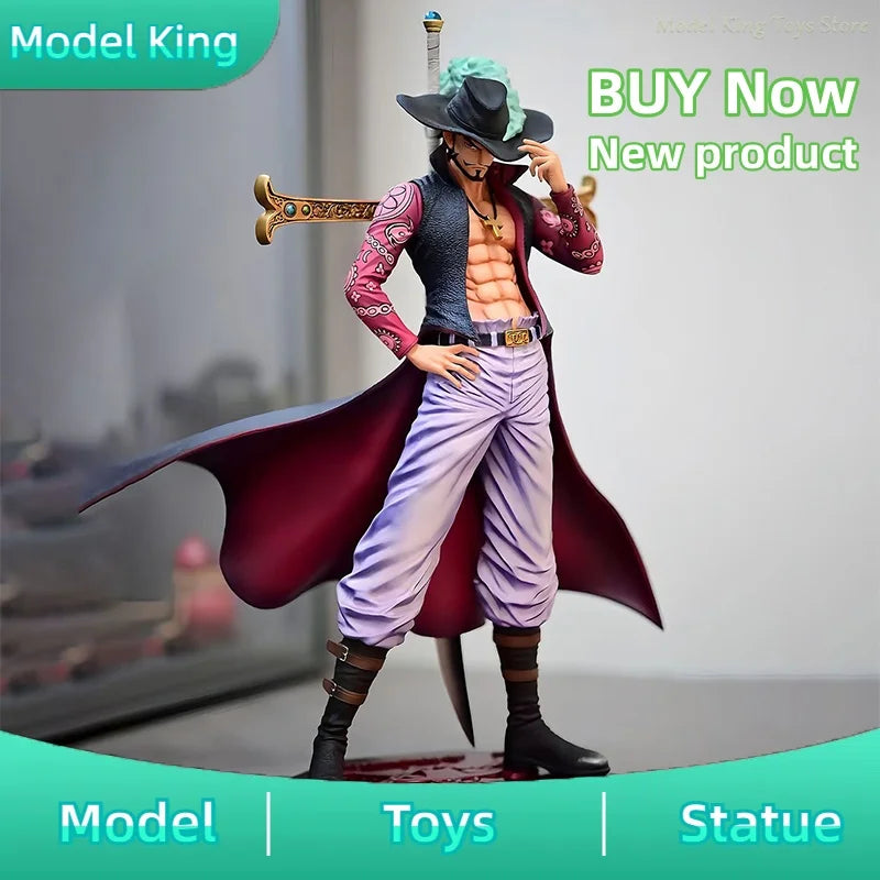 New 28cm ONE PIECE Anime Figures Dracule Mihawk Figures PVC Statue Model collection Room decoration Boys Birthday Gifts Toys