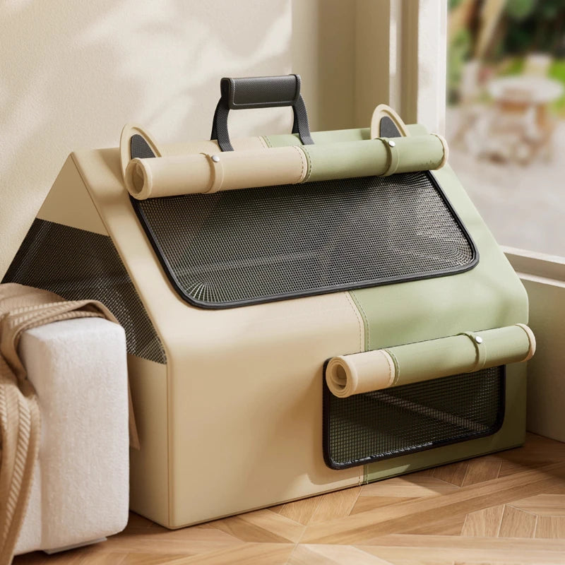 Geschlossene Entbindungsstation für Katzen, sicheres Haustier-Lieferhaus für die Zucht, Welpen-Geburtsnest, atmungsaktives Design, bequemes Kätzchenbett