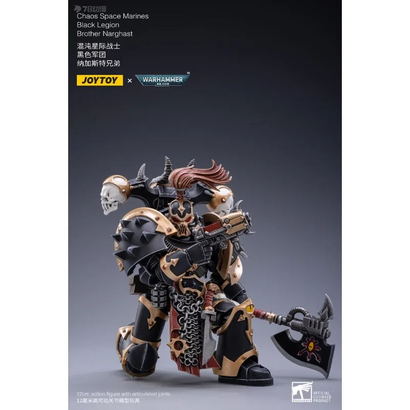 JOYTOY Genuine JOYTOY X Warhammer 40K Series Chaos Interstellar Warriors Black Legion Two Person Team 1/18 Movable Model Collect