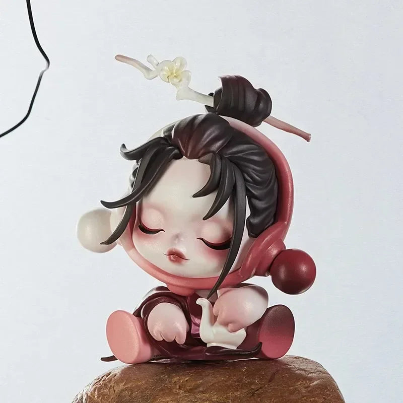 POP MART SKULLPANDA The Ink Plum Blossom Series Blind Box Mystery Box Guess Bag Toys Doll Cute Anime Figure Desktop Ornaments