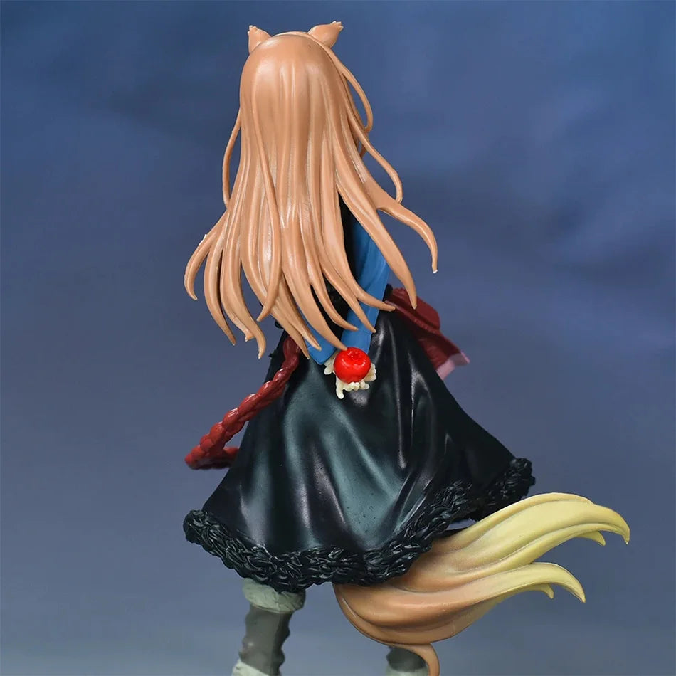 Aixlan Spice and Wolf Figur Holo Wink Wolf Tail Girl PVC Actionfigur Amine Geburtstagsgeschenk Sammlerfigur