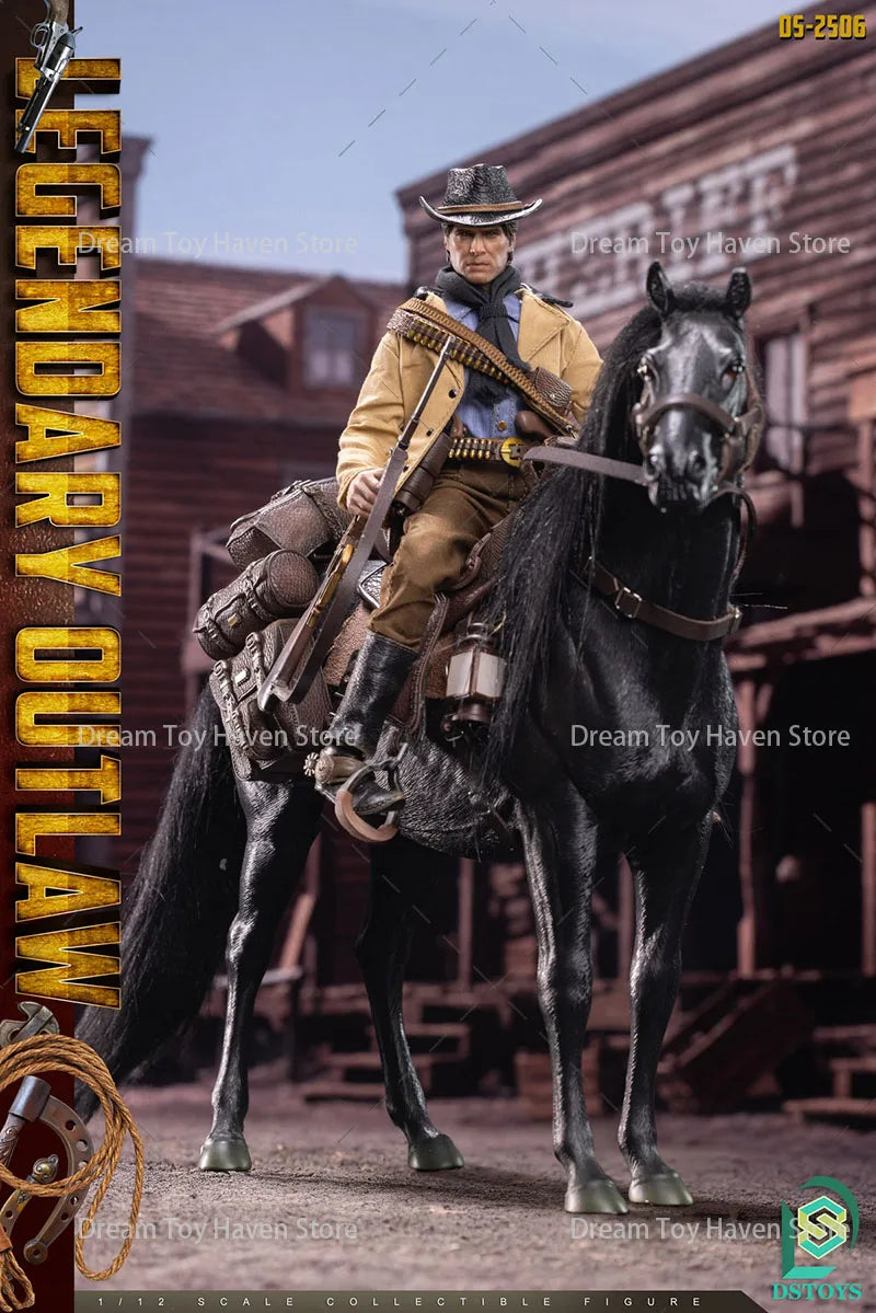 DSTOYS DS-2505/06 1/12 Men Soldier Arthur Double Head Sculpture Classic Western Cowboy Collection Doll 6Inch Action Figure Model