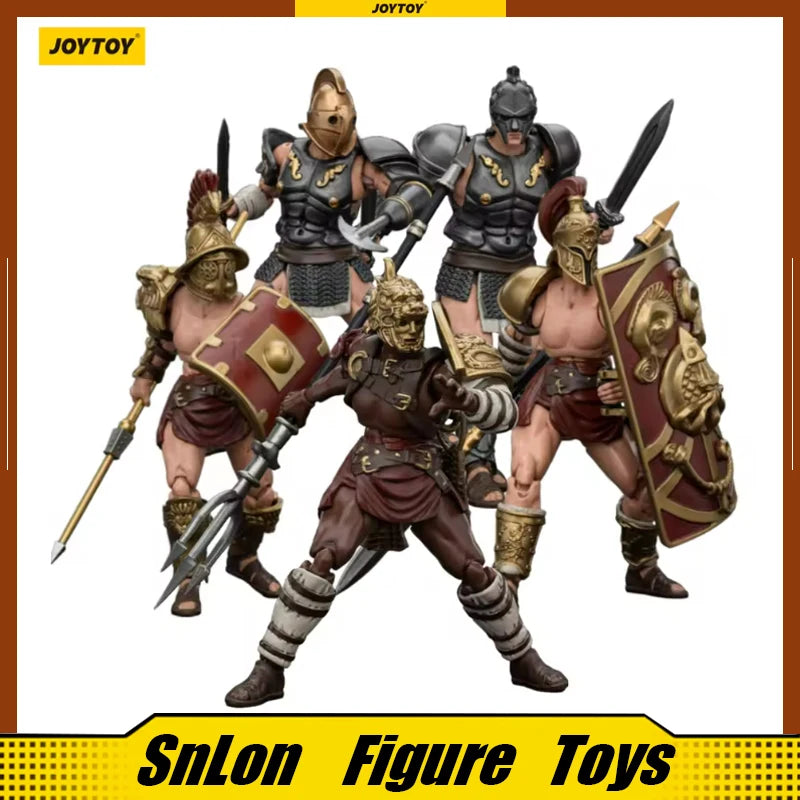 JOYTOY 1/18 Action Figures Anime 10.8cmRoman Gladiator Hasta Thraex Dimachaerus Retiarius Secutor Gladiator Model Toys