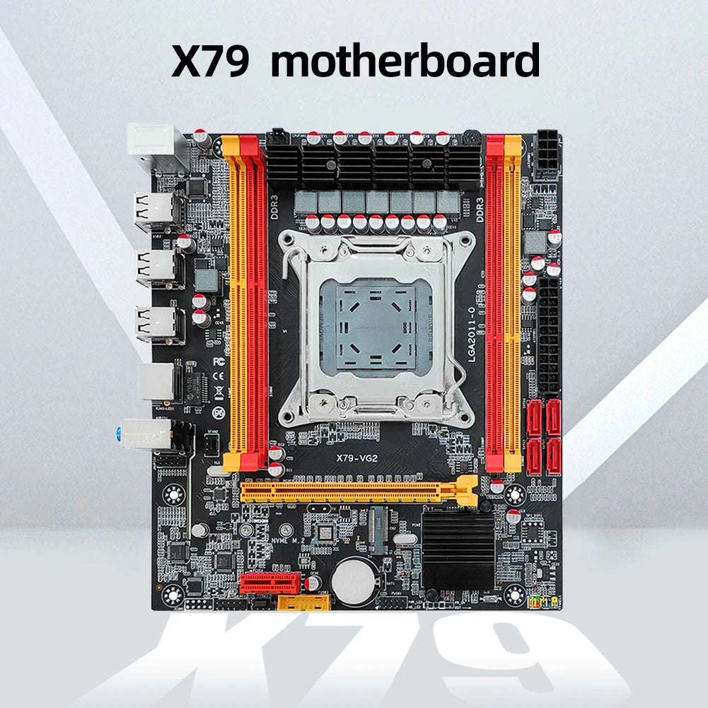 NVME M.2 SSD LGA 2011 Desktop Motherboard X79 Computer Motherboard 4*SATA2.0 Interface Fit for Intel CPU E5 2600/ 2689/2690/2670
