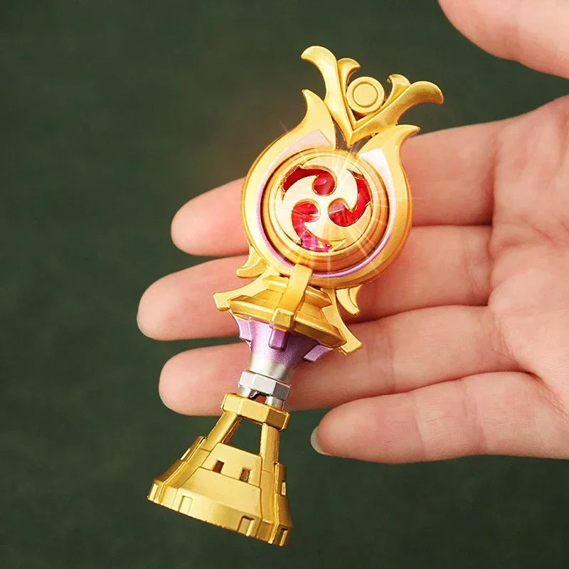 9cm Genshin Impact Game Peripherals Beelzeb Electro Gnosis cute Anime Figurine Anime Colectibles Glitter Weapon Kids Gift Toy