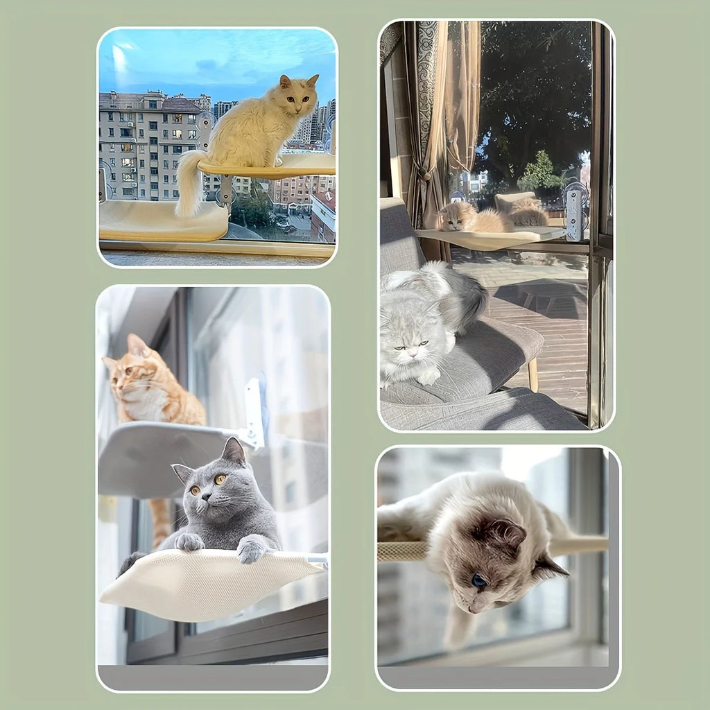 Cat hanging nest super suction cup swing sun can be removed and washed mattress windowsill glass hanging bed pet supplies