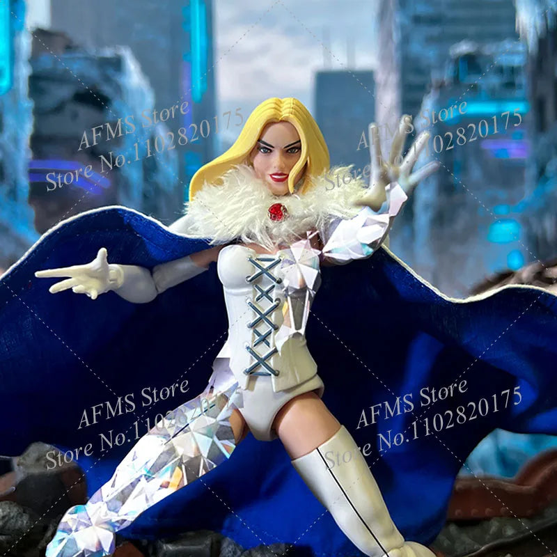 1/12 Men Soldier Anti-Hero Emma White Battle Goddess White Fur Collar Cloak Combat Costume Fit 6Inch ML Action Figure Body