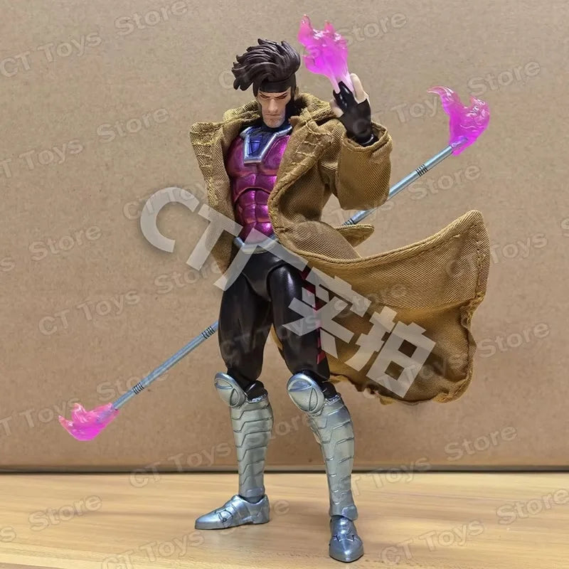 CT Toys Gambit Figure Mafex 131 X-Men Wolverine Shf Anime Action Figure Collectible Model Statue Figurine for Gift