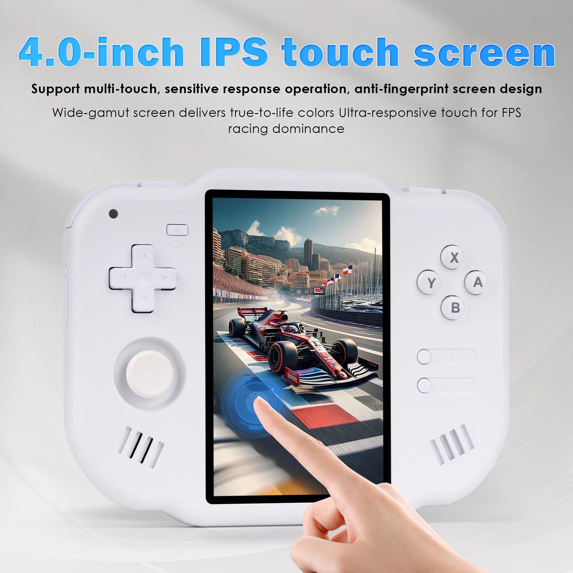 AMPOWN ZERO 40 Video Game Console 4'' IPS Multi-touch Screen Android System A133P Support Wifi Bluetooth Vibration Motor for NDS