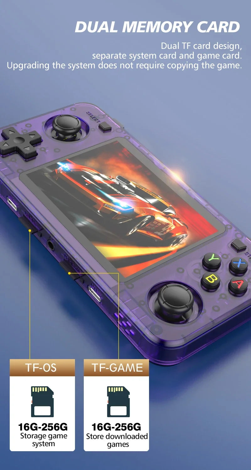R36H Retro Handheld Game Console Linux System Kids Christmas Gift Portable Pocket Video Player 3.5 Inch IPS Screen 128GB Games