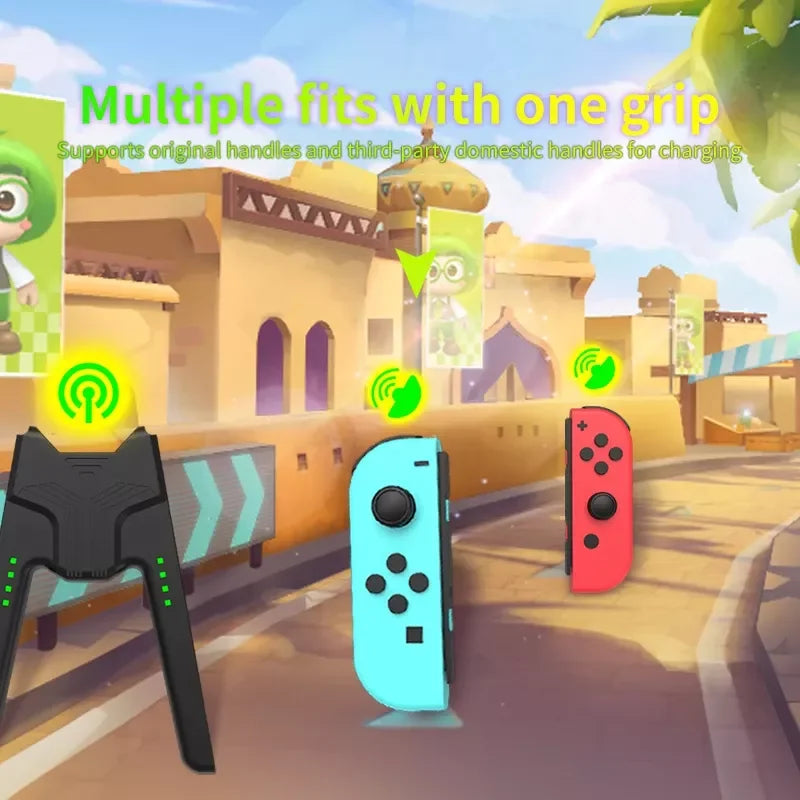 2023 Charging Grip Bracket for Nintendo Switch Joycon Controller Handle Grip Holder Charging Station with LED for NS OLED Joycon
