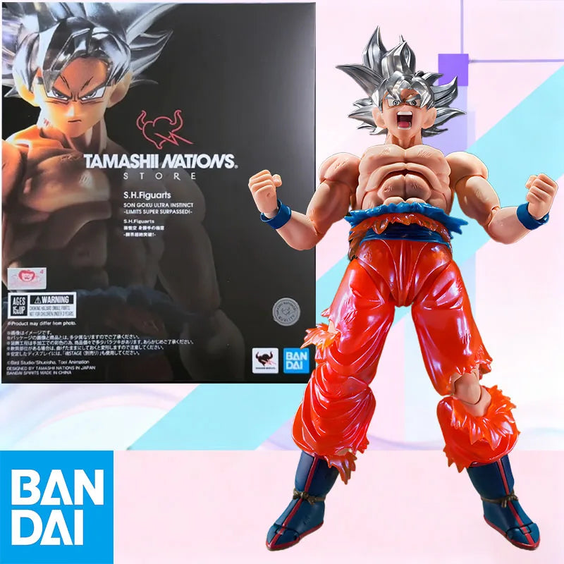In Stock BANDAI Original S.H.Figuarts DRAGON BALL SON GOKU ULTRA LNSTINCL SHF Action Figure Model Gift forKid Foam Box Packaging