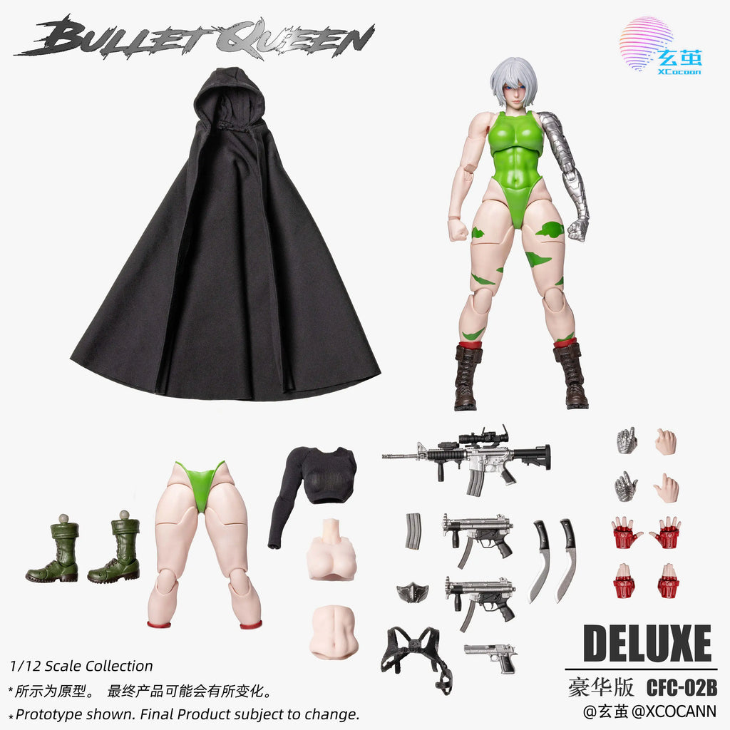100%Brand New Official AuthenticXuanjian Studio 1/12 Bullet Queen Movable Eyes Cloth Outfit Articulated Action Figure Collectibe