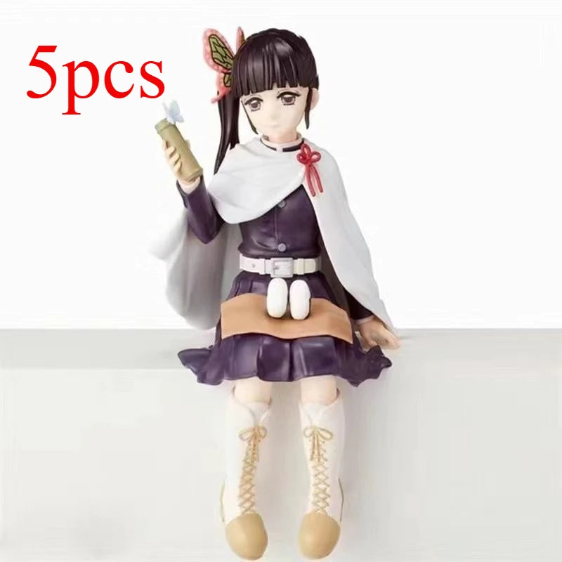 5pcs  Anime Figure Demon Slayer Kimetsu No Yaiba Anime Action Figures Tanjiro Nezuko I Models Perfect Gift for Fans Toy