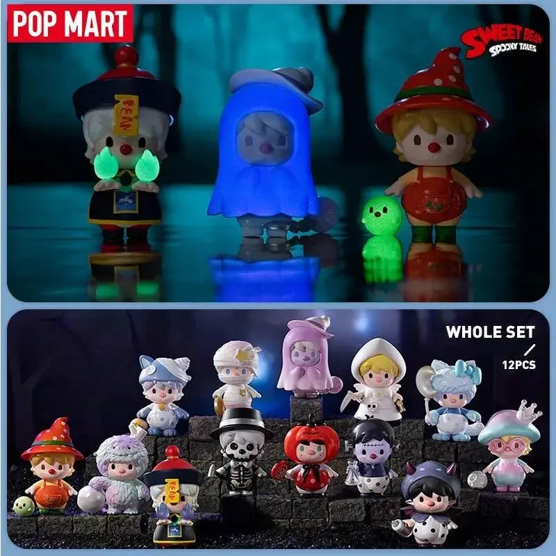 POP MART Sweet Bean Spooky Tales Series Blind Box Mystery Box Caixa Sorpresa Girls Anime Figures Cute Model Birthday Gift