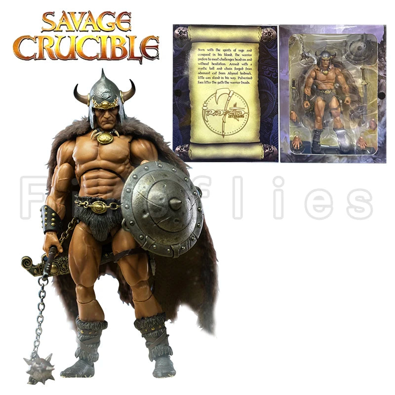 1/12 7inches Harbinger Studios Savage Crucible Action Figure Wave 2 Jaeger Nashom Krieger Whoman Barbarian Anime Model Gift