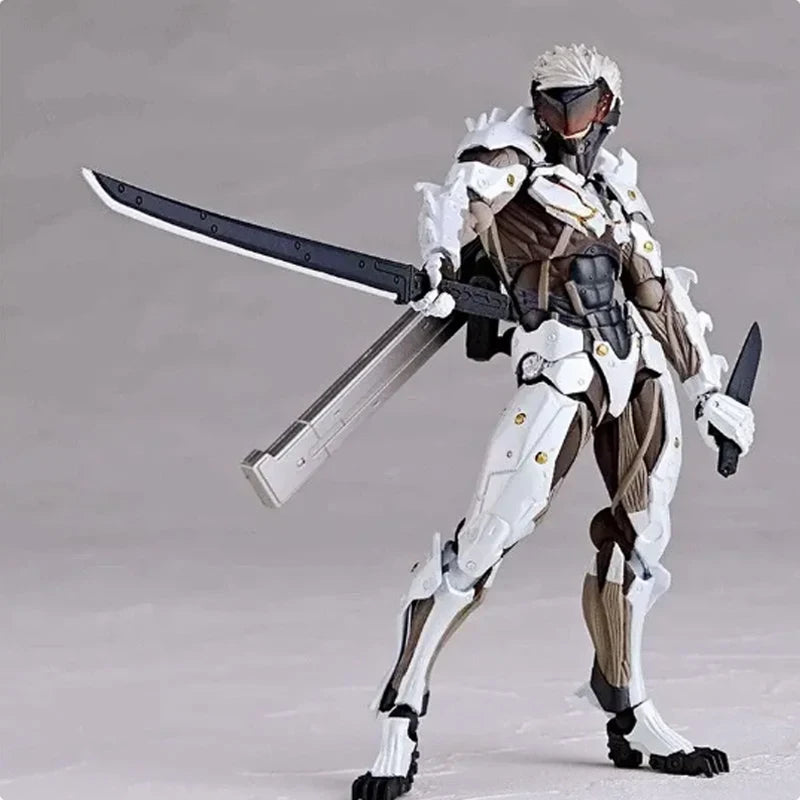 Kaiyodo Revoltech Metal Gear Solid Raiden Action Figure PVC Movable Model #140 Collection Solid Snake Jack Figurine Toys 15cm