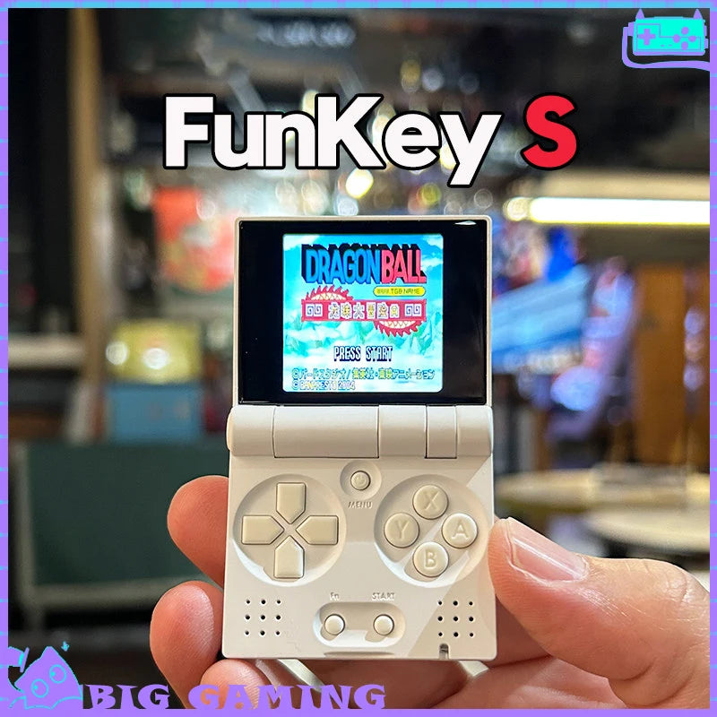 Funkeys Handheld Game Console Mini Retro Flip Folding Open Source Handheld 1.54" Ips Pocket Single Player Portable Game Console