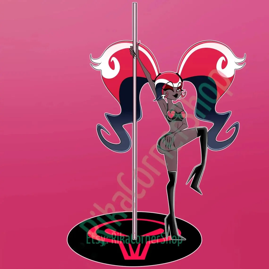 15Cm Creative Desktop Decorations Acrylic Standees for Hazbin Hotel Character Standing Plates Niffty Vaggie Charlie Husk Alastor