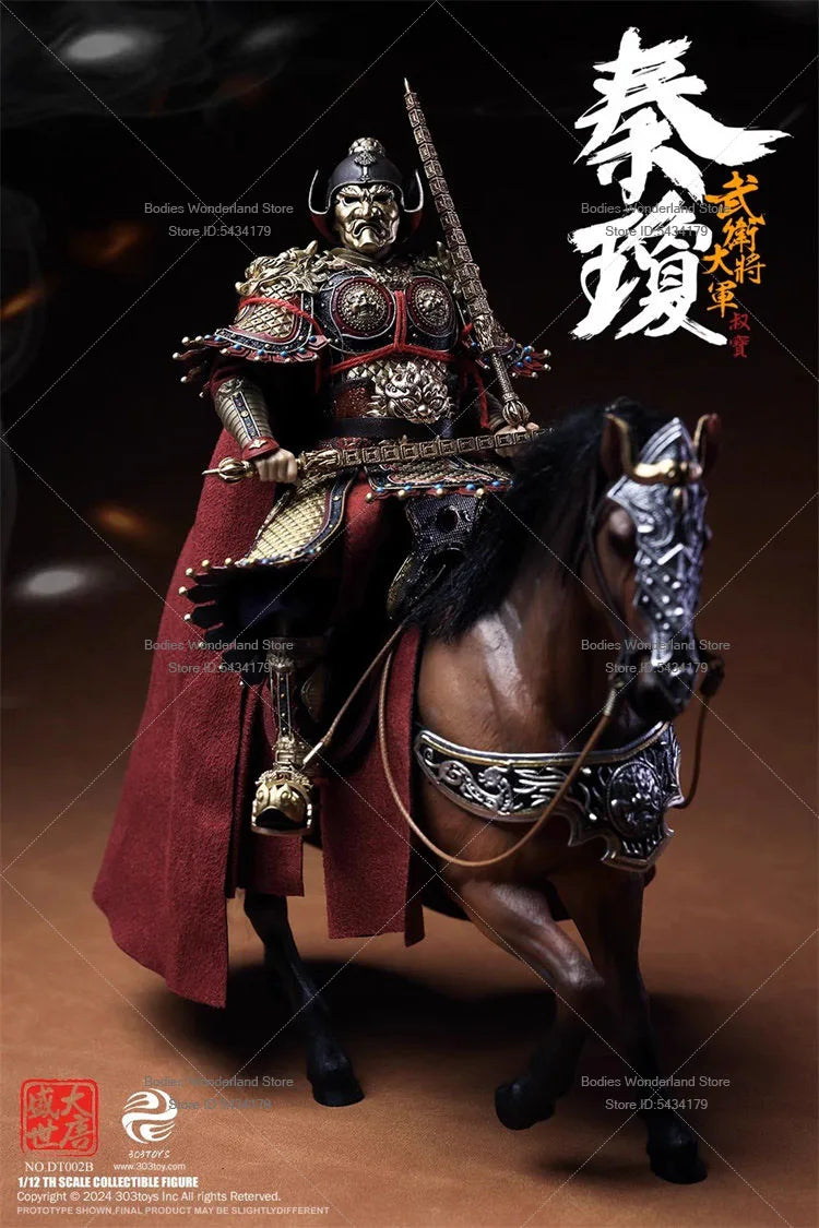 In Stock 303TOYS DT002 1/12 Armor Ver. Qin Qiong Shubao Male Soldier Tang Dynasty General 6'' Action Figure Doll Collection