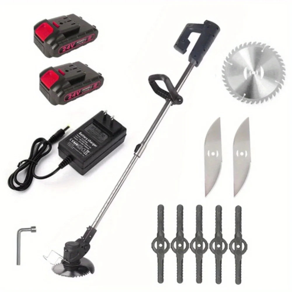 Wheels - equipped Rechargeable Cordless Lawn Mower for Yard Work