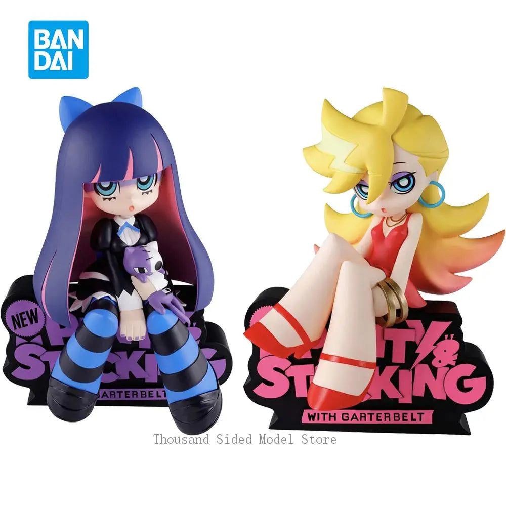 Original Banpresto Monitor Top Panty Anarchy Stocking Anarchy Action Figure (Panty & Stocking with Garterbelt) Anime Model Toys