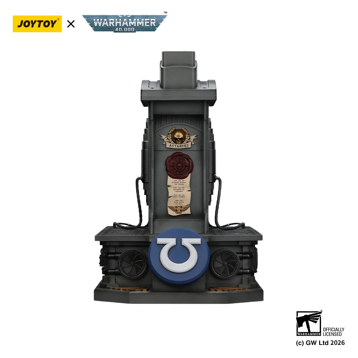 JOYTOY Warhammer 40k 1/18 Action Figures Ultramarines Captain MkX Helmet & Display Stand