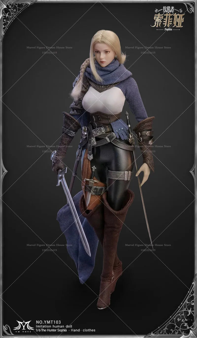 Height About 30CM 1/6 Scale Medieval Cold Face Aloof Hunter Sophia Warrior 12-inch Full Set Action Figure Soldier YMTOYS YMT103