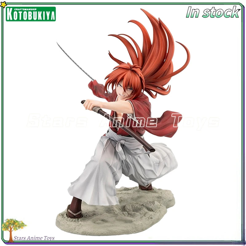 In Stock Original Kotobukiya ARTFX J Rurouni Kenshin Himura Kenshin 1/8 Anime Ornament Toy Figure Model Gift