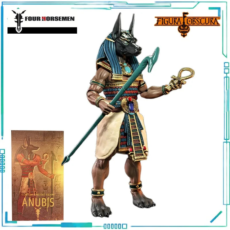 Four Horsemen Studios Genuine Figura Obscura Series BAST Anubis Movable Finished Product Model 1/12 Boy's Gift Collectibles
